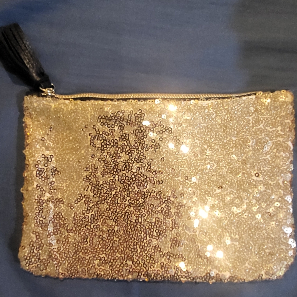 Gold sequined Ipsy bag (bag only)